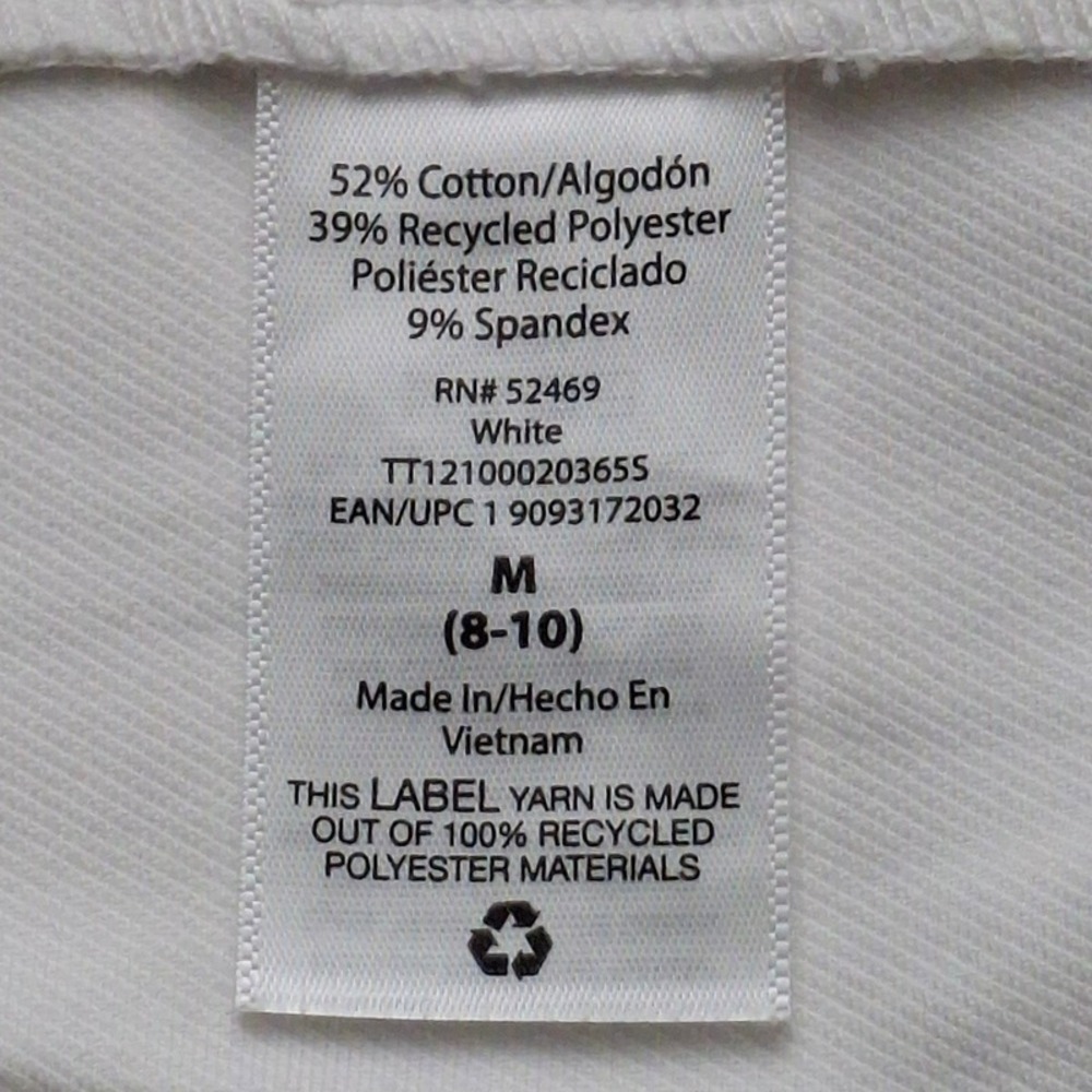 Time and Tru Pants M S White Cropped Stretch Pull On Pockets Casual Career - Picture 10 of 11